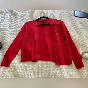 Red cardigan Ann Taylor